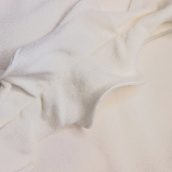 COLORI Long Sleeve Off-White Sweater with Frills - Picture 8 of 12